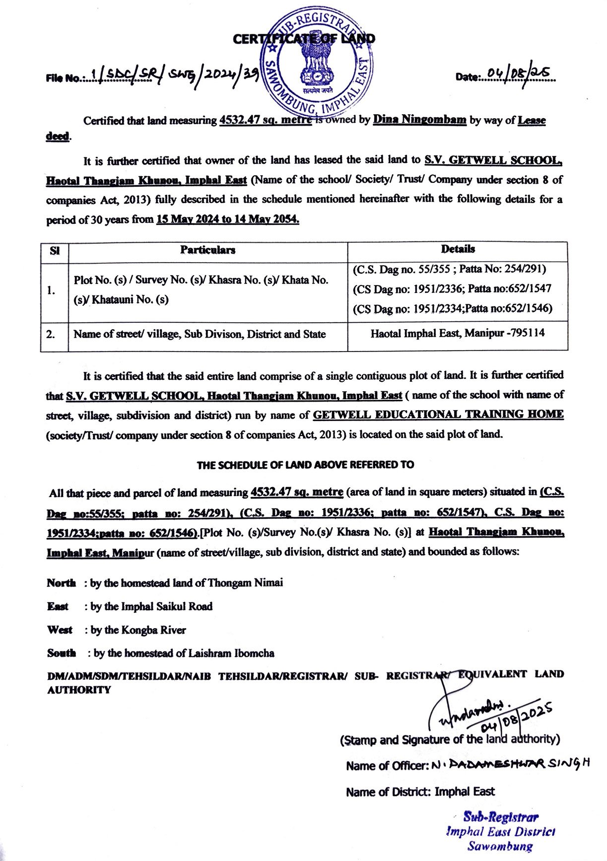 Land Record Member - Teacher Parent Association